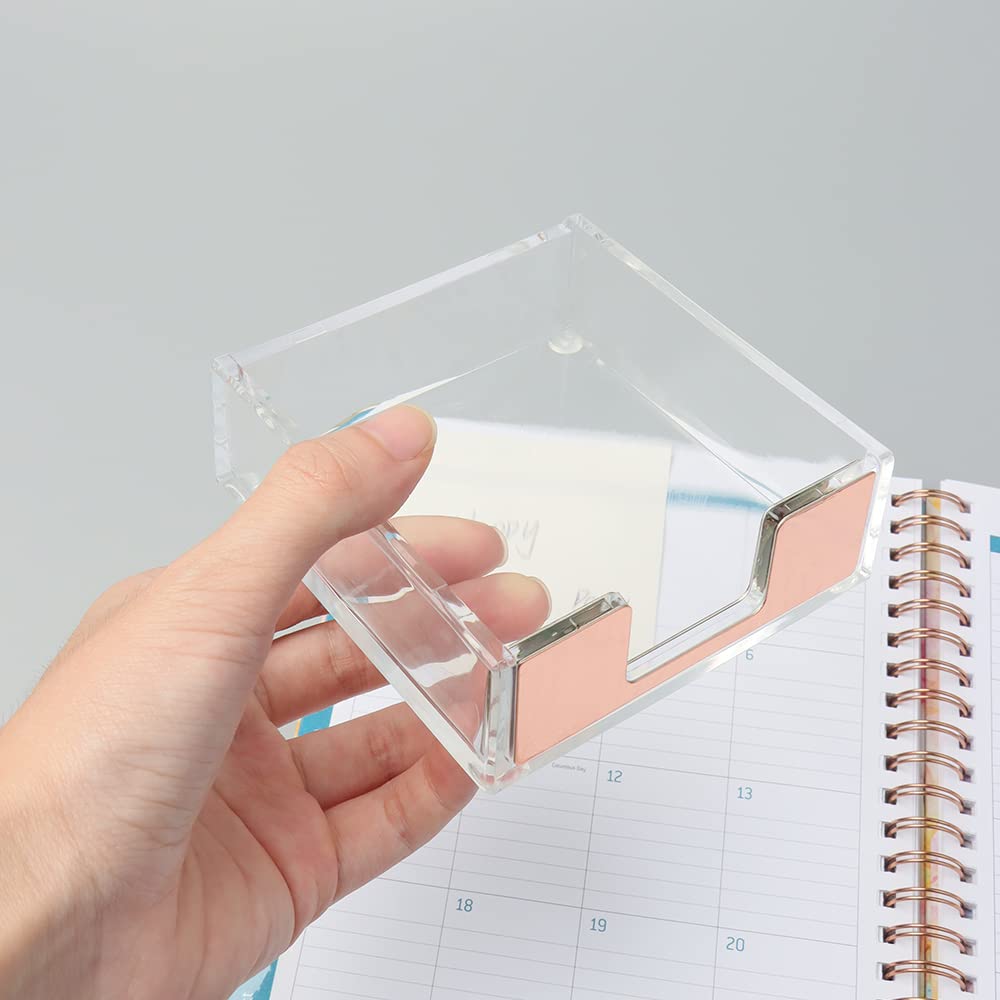 Amazon | ローズゴールド磁気ペーパークリップホルダー 3x3 付箋